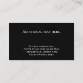 Aangepaste tekst Christelijke kerkvoorganger geper Visitekaartje (Achterkant)