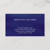 Aangepaste tekst Christelijke kerkvoorganger geper Visitekaartje (Achterkant)