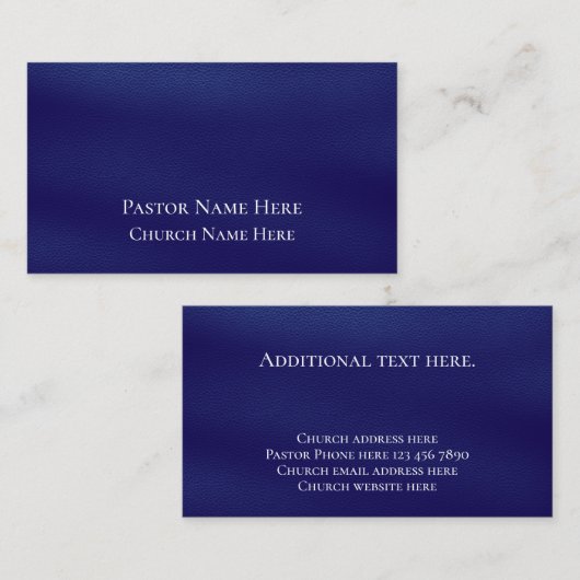 Aangepaste tekst Christelijke kerkvoorganger geper Visitekaartje (Voorkant / Achterkant)