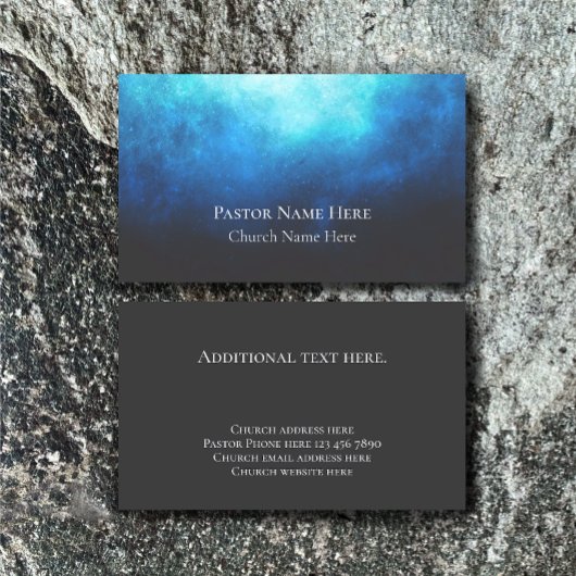 Aangepaste tekst Christelijke kerkvoorganger geper Visitekaartje
