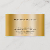 Aangepaste tekst Christelijke kerkvoorganger geper Visitekaartje (Achterkant)