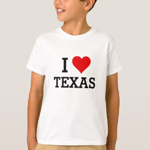 Aangepaste tekst Classic I Love Texas Red Heart Sh T-shirt