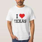 Aangepaste tekst Classic I Love Texas Red Heart Sh T-shirt (Voorkant)