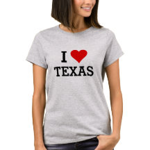 Aangepaste tekst Classic I Love Texas Red Heart Sh