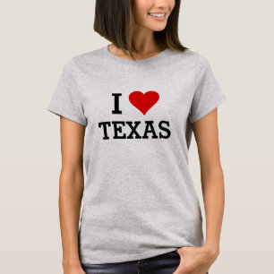 Aangepaste tekst Classic I Love Texas Red Heart Sh T-shirt