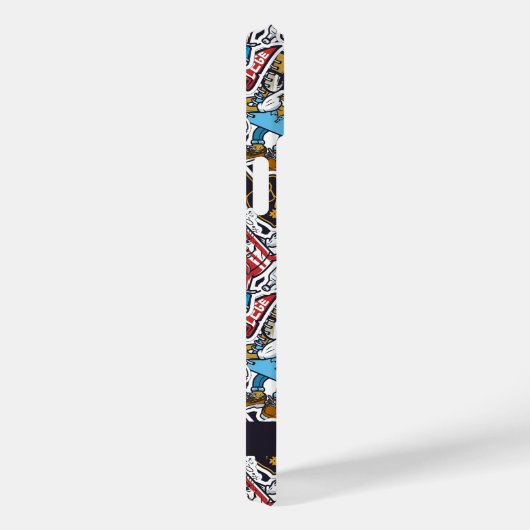 Aangepaste tekst College Comics Patroon Case-Mate iPhone Case (Achterkant / Rechts)