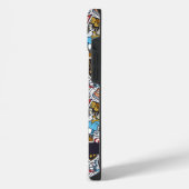 Aangepaste tekst College Comics Patroon iPhone Hoesje (Linkerkant)