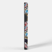 Aangepaste tekst College Comics Patroon iPhone Hoesje (Rechterkant)