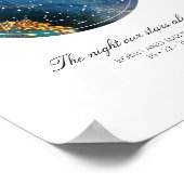 Aangepaste tekst, constellatie-kaartje Cadeau / Ev Poster (Hoek)