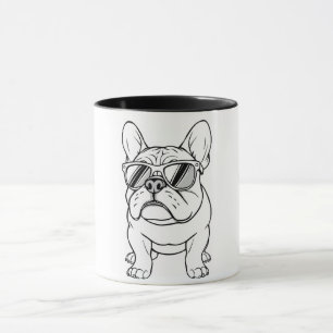 Aangepaste tekst Cool Franse Bulldog Koffiemok Mok