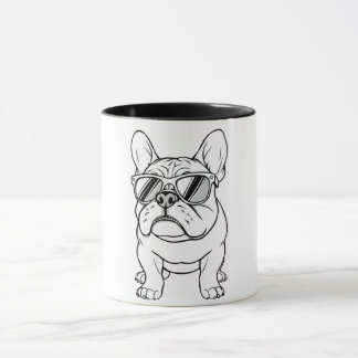 Aangepaste tekst Cool Franse Bulldog Koffiemok Mok