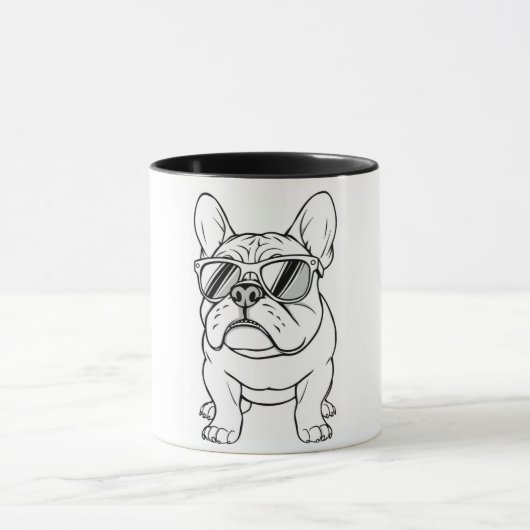 Aangepaste tekst Cool Franse Bulldog Koffiemok Mok (Midden)