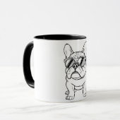 Aangepaste tekst Cool Franse Bulldog Koffiemok Mok (Voorkant links)