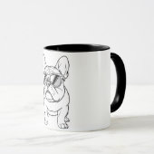 Aangepaste tekst Cool Franse Bulldog Koffiemok Mok (Voorkant rechts)