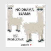 Aangepaste tekst Cool Llama stickers (Vel)