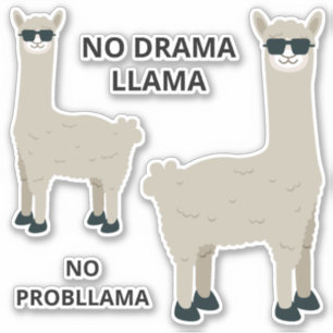 Aangepaste tekst Cool Llama stickers