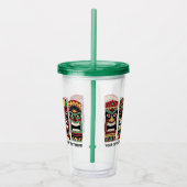 Aangepaste tekst Cool Tiki Totems tumblers Acryl Drinkbeker (Rechts)