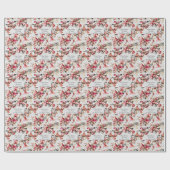 Aangepaste tekst coquette linten bogen Kerstmis Cadeaupapier (Vlak)