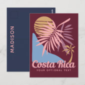 Aangepaste tekst Costa Rica Briefkaart (Voorkant / Achterkant)