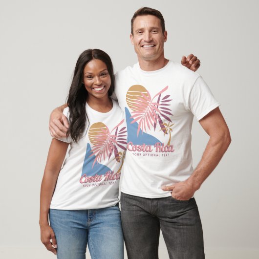 Aangepaste tekst Costa Rica T-shirt (Unisex)