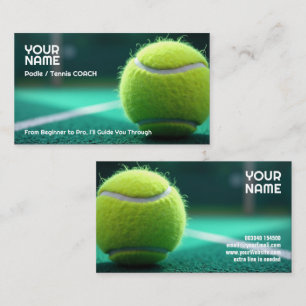 🎾Aangepaste tekst, Court Cred Padel- of Tenniscoa Visitekaartje
