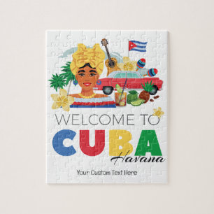 Aangepaste tekst Cuba Havana Legpuzzel
