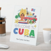 Aangepaste tekst Cuba Havana Reclamebord Met Voetstuk (Insitu)