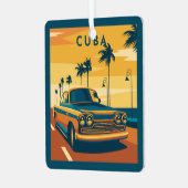 Aangepaste tekst Cuba Metalen Ornament (Voorkant links)
