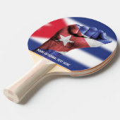 Aangepaste tekst Cuba Tafeltennisbatje (Voorkant Gekanteld)