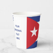 Aangepaste tekst Cuba vlag Papieren Bekers (Rechts)