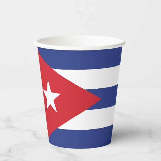 Aangepaste tekst Cuba vlag Papieren Bekers (Voorkant)