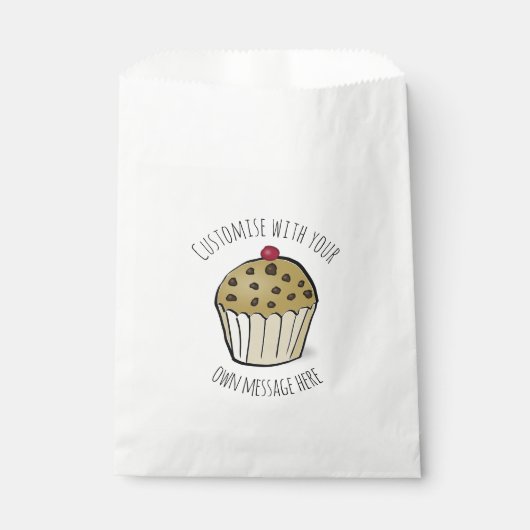 Aangepaste tekst Cute Mini Muffin  Bedankzakje (Voorkant)