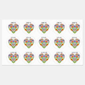 Aangepaste tekst 💗 Cute polish Folk Wycinanki har Labels (Vel)