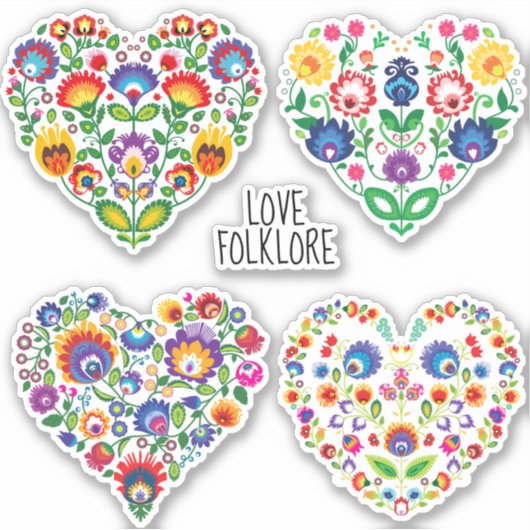 Aangepaste tekst 💗 Cute polish Folk Wycinanki har Sticker (Voorkant)