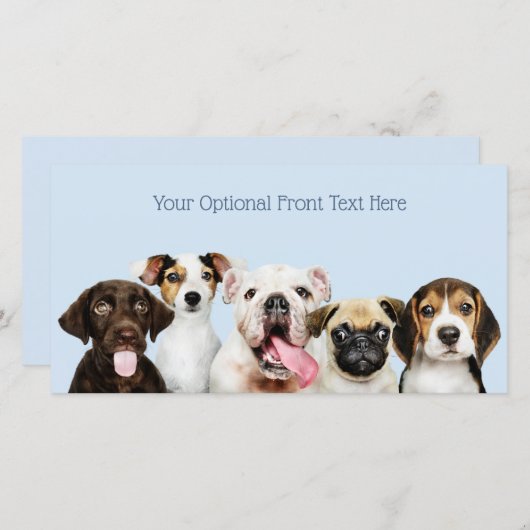 Aangepaste tekst Cute Puppies (Voorkant / Achterkant)