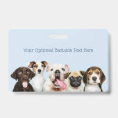 Aangepaste tekst Cute Puppies Badge (Achterkant)