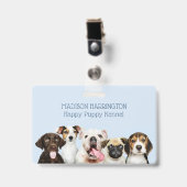 Aangepaste tekst Cute Puppies Badge (Voorkant met clip)
