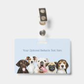 Aangepaste tekst Cute Puppies Badge (Achterkant met clip)