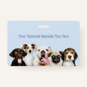 Aangepaste tekst Cute Puppies Badge (Achterkant)