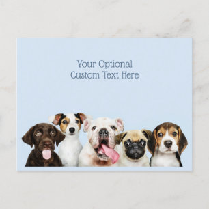 Aangepaste tekst Cute Puppies Briefkaart