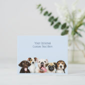 Aangepaste tekst Cute Puppies Briefkaart (Staand voorkant)
