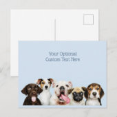 Aangepaste tekst Cute Puppies Briefkaart (Voorkant / Achterkant)