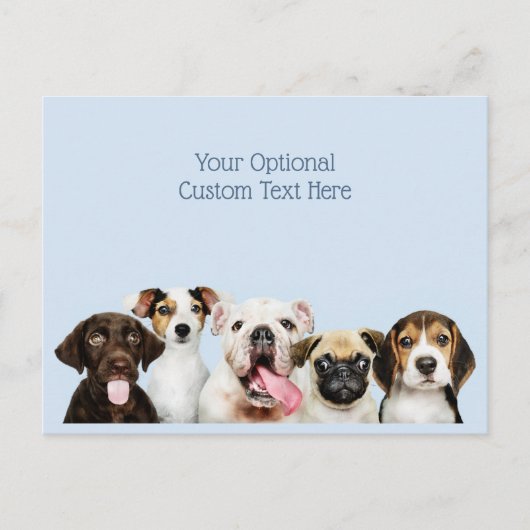 Aangepaste tekst Cute Puppies Briefkaart (Voorkant)