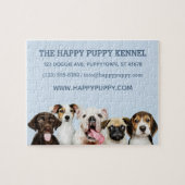 Aangepaste tekst Cute Puppies Legpuzzel (Horizontaal)