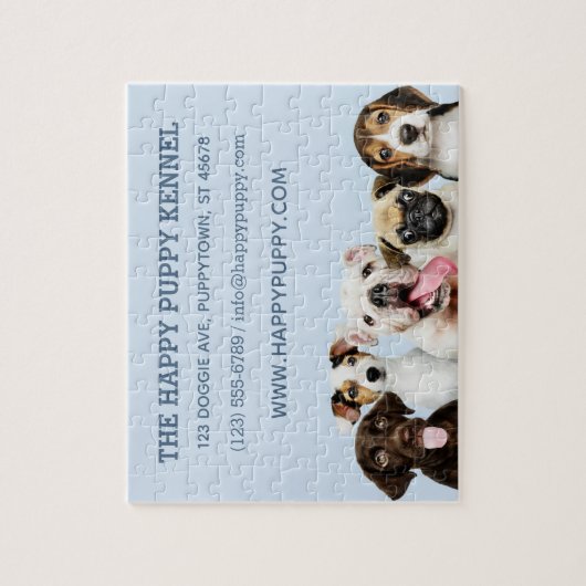 Aangepaste tekst Cute Puppies Legpuzzel (Verticaal)