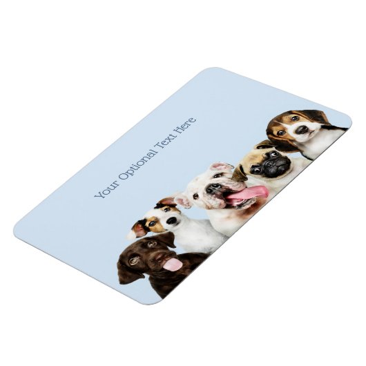 Aangepaste tekst Cute Puppies Magneet (Linkerzijde)