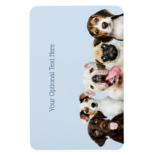 Aangepaste tekst Cute Puppies Magneet (Verticaal)