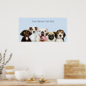 Aangepaste tekst Cute Puppies Poster (Keuken)