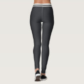 Aangepaste Tekst Cute Strepen Neutraal Caviar Athl Leggings (Achterkant)