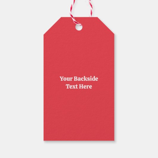 Aangepaste tekst Dabbing Dancing Santa Cadeaulabel (Achterkant)